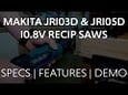 MAKITA akumulatorska sabljasta žaga JR105DWAE