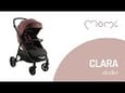 MOMI otroški voziček Clara + dodatki, črno-rdeča