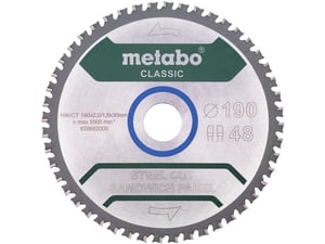 METABO list žage za jeklene sendvič plošče Classic 190x30 Z48 /B, 628684000