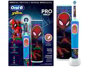 ORAL-B otroška električna zobna ščetka Vitality PRO Kids Spiderman + etui