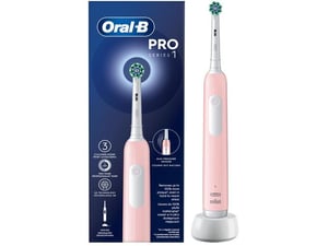 ORAL-B električna zobna ščetka Pro 1, roza cross action