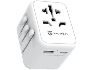 Tactical univerzalni hišni adapter 220V + 1x USB 2.1A in Type C vhod (12W polnjenje) - SVETOVNI HIŠNI POLNILEC - ADAPTER / PRETVORNIK