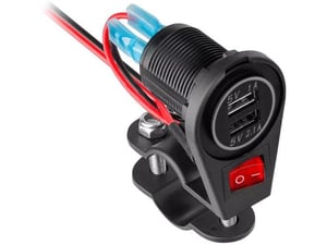 PEIYING vtičnica za motor, vgradna, 2xUSB, 3,1A, 12/24V, CP-0675-1