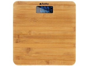 KEDO osebna elektronska tehtnica, LCD, max.180kg, bambus-steklo, T-8225-22