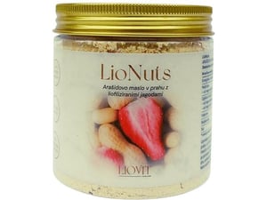 LIOVIT arašidov namaz v prahu z liofilizirani jagodami LioNuts, 135g