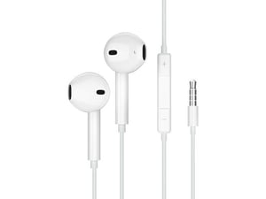 JELLICO žične slušalke z mikrofonom EP2A, bela