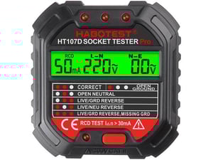 HABOTEST pRO digitalni tester RCD vtičnic z LCD HT107D