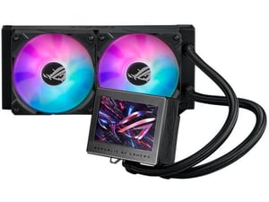 ASUS ROG Ryujin III 240 ARGB vodno hlajenje za procesor z Asetek 8. generacijo rešitve za črpalko, 2 x 120 mm ARGB radiator ventilatorji, ROG Magnetic daisy-chainable ventilator, polno barvnim 3,5-palčnim LCD zaslonom. 90RC00K1-M0UAY0