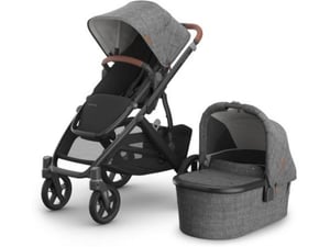 UPPABABY otroški voziček 2v1, V3 Vista Greyson 0303-VIS-EU-GRY Harcoal melange, Carbon, Saddle L