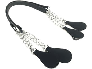 COZY semiš kratek ročaj z verigo za torbo Jelly Bag - Črn