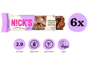 NICKS veganska mandljeva ploščica s čokolado 6 x 40g