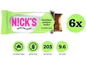 NICKS beljakovinska napolitanka Hazelnut 6 x 40g
