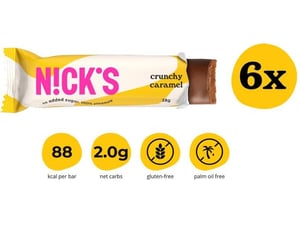 NICKS mandljev krispi v mlečni čokoladi Crunchy Caramel 6 x 28g