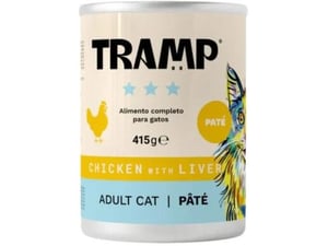 TRAMP piščančja pašteta z jetri za odrasle mačke, 8x415 g