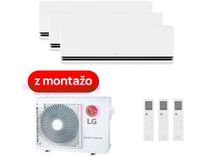 LG klimatska naprava z montažo trojček Deluxe AI AIR MU3R21.U23 + H12S1DA + H09S1DA + H09S1DA, 6.15 kW