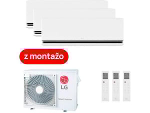 LG klimatska naprava z montažo trojček Deluxe AI AIR MU3R21.U23 + H09S1DA + H09S1DA + H09S1DA, 6.15 kW