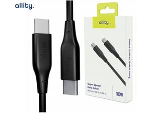 ALLITY kabel AUC-02, USB-C na USB-C, 100W, 1m, črna