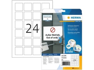 HERMA etikete Removables, 4 x 4 cm, 600 kosov HER10108