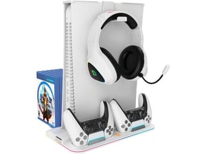 CANYON hladilno-polnilna postaja CS-5 RGB za PS5 CND-CSPS5W, bela