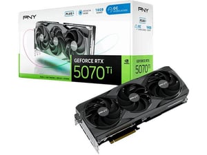 PNY grafična kartica Overclocked Triple Fan Plus, GeForce RTX 5070 Ti, 16GB, GDDR7, VCG5071T16TFXPB1-O