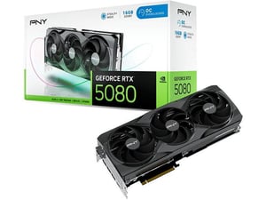 PNY grafična kartica Overclocked Triple Fan, GeForce RTX 5080, 16GB, GDDR7, VCG508016TFXPB1-O