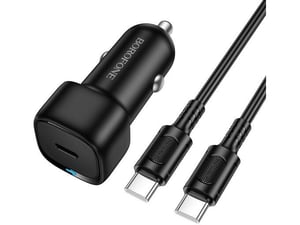 BOROFONE BZ34A avtopolnilec PD 20W QC 3.0 s kablom Type C - Type C 1m - črn