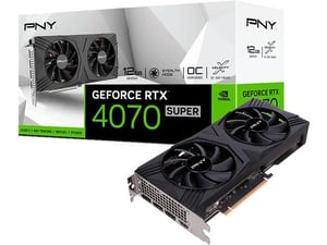 PNY grafična kartica Verto OC Dual Fan Edition, GeForce RTX 4070 SUPER, 12GB, GDDR6X, VCG4070S12DFXPB1-O