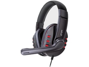 XPLORE naglavne žične gaming slušalke XP562 X6, črna/rdeča