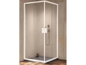 KOLPA-SAN kotna tuš kabina Venus Q 80 WH/2, bela