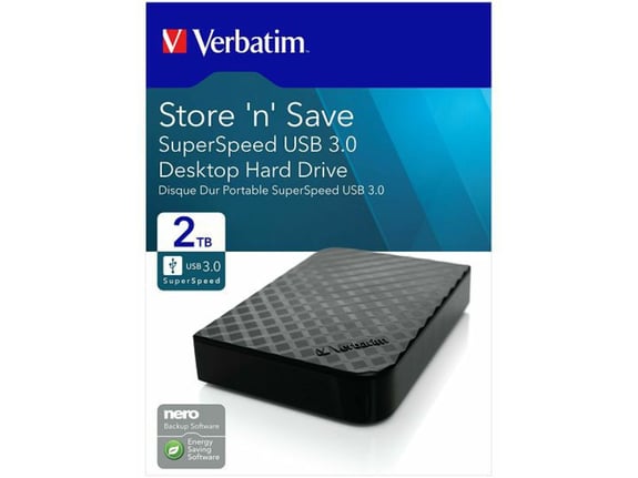 VERBATIM zunanji HDD disk Store 'n' Save 2TB USB 3.0 3.5 047683