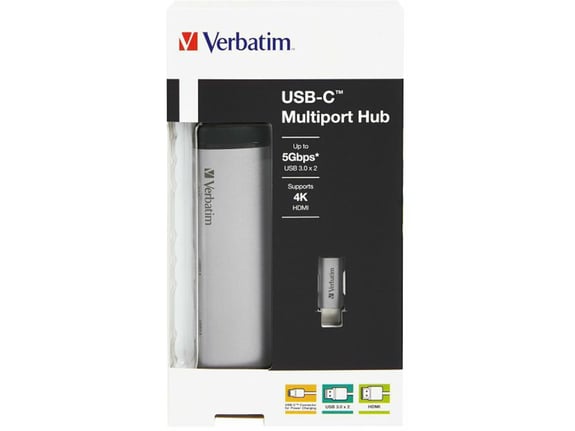 VERBATIM Multiport Hub USB-C/2xUSB3.0/HDMI (4K) 049140 USB-C