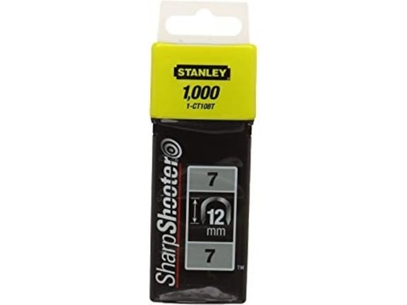 STANLEY sponke 1-CT108T, CT100, Tip 7, 1000kos, 12mm