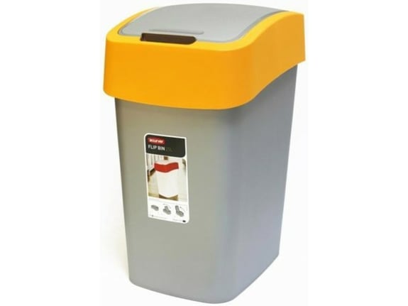 CURVER koš za smeti na klik Pacific Flip Bin 25L 2171-535 rumeno/srebrn