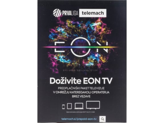 TELEMACH predplačniški paket EON TV Prepaid 3M