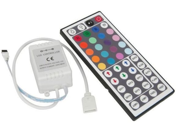 LED kontroler RGB, IR, 44 tipk, 3x2A URZ0030