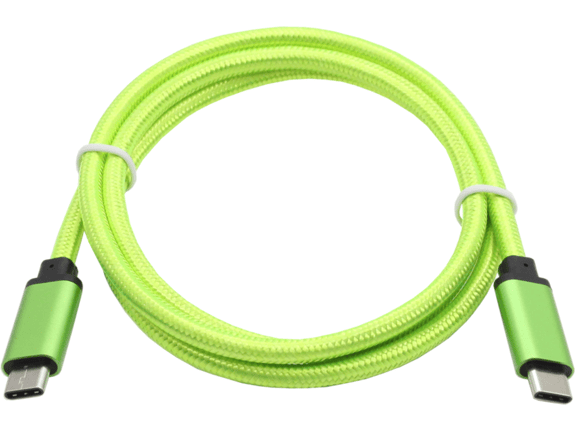 Chameleon USB-C na USB-C kabel, 3.1 (1m) - podatkovni in polnilni kabel - najlon, zelen