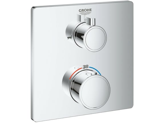 GROHE kopalniška termostatska armatura za tuš kad Grohtherm 24080000 2 iztoka