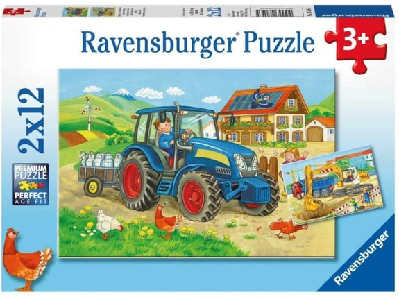 RAVENSBURGER 2x12 delna sestavljanka Delo na kmetiji 076161
