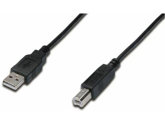 DIGITUS Kabel USB A-B 1m Digitus dvojno oklopljen črn AK-300105-010-S