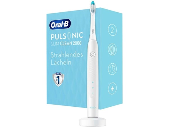 ORAL B električna zobna ščetka Pulsonic Slim Clean 2000 bela 4210201305798