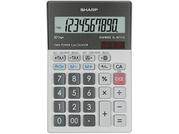 SHARP Kalkulator elm711ggy, 10m, namizni ELM711GGY