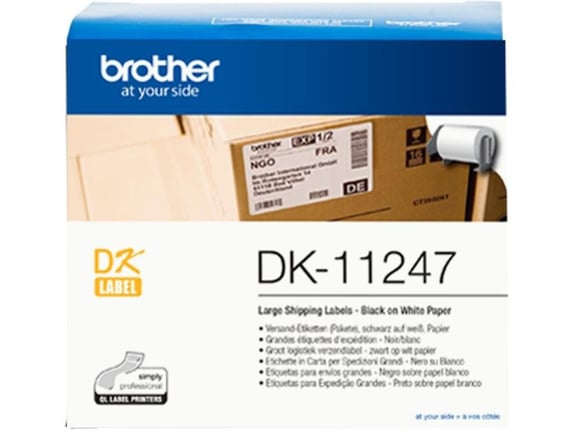 BROTHER večje etikete (103x164 mm) bele, 180 nalepk v roli BRDK11247