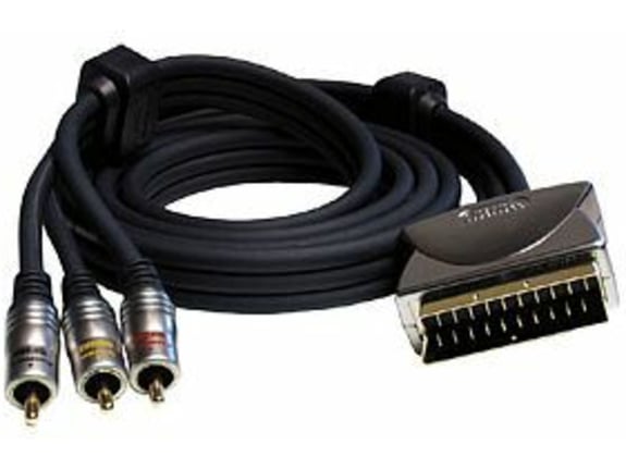 BANDRIDGE kabel 3xRCA M-SCART 1.5 m
