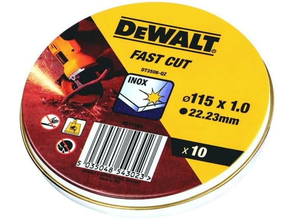 DeWALT rezalna plošča za inox 10kom DT3506 115X1mm