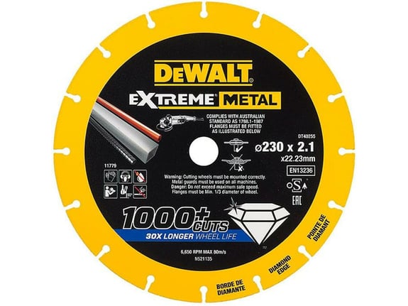 DeWALT rezalna plošča Extreme metal DT40255 230x22.23x2.1mm