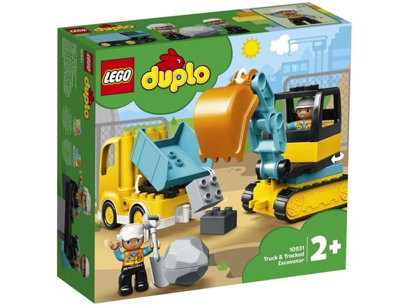 LEGO kocke Duplo 10931 Tovornjak in bager na gosenicah