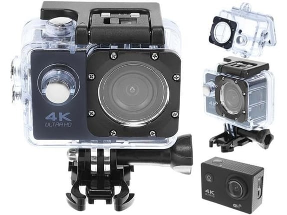BP Vodoodporna športna kamera, 4k ultra hd, wifi, sd 32gb, z veliko dodatki