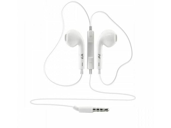 SBOX Slušalke ušesne stereo z mikrofonom iEP-204W bele SBOX iEP-204W