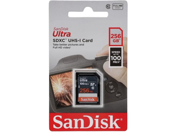 SANDISK SDXC SanDisk 256GB Ultra, 100 MB/s SDSDUNR-256G-GN3IN