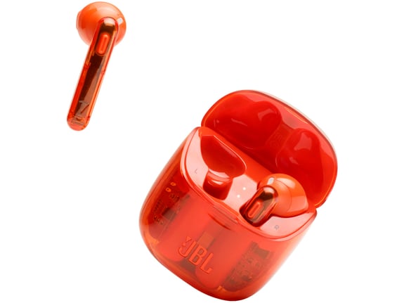 JBL brezžične ušesne slušalke Tune 225 TWS, prosojno oranžna